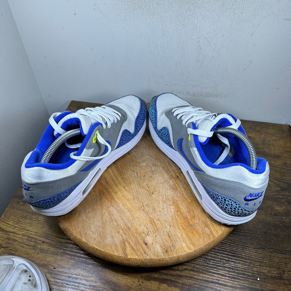 Nike Air Max 1 Safari Pack White Blue Grey 308866-142 Mens Size 11 2009 Vintage - Picture 7 of 9